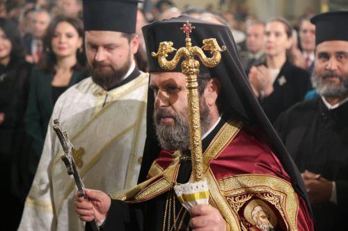 epa11996936 Archbishop Ioannis takes part in his enthronement ceremony in Tirana, Albania, 29 March 2025. Metropolitan Ioannis of Korce has been elected as the new Archbishop of Tirana, Durres, and All Albania by the Holy Synod of the Orthodox Autocephalous Church of Albania. A close spiritual disciple of the late Archbishop Anastasios, he has dedicated...