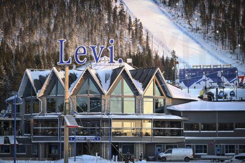 epa12526178 A view at the World Cup racing slope area ahead of the FIS Ski World Cup in Levi, Finland, 14 November 2025. The slalom race takes place on 15 and 16 November 2025.  EPA/KIMMO BRANDT