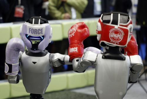 epa12566630 Unitree Robotics Humanoid Robots G1 box at the TechShare booth during the International Robot Exhibition 2025 (iREX2025) in Tokyo, Japan, 03 December 2025. Held once every two years, the iREX is one of the world’s largest robot trade shows. For the 2025 edition, 673 companies and organizations will be presenting their latest robot technologies...