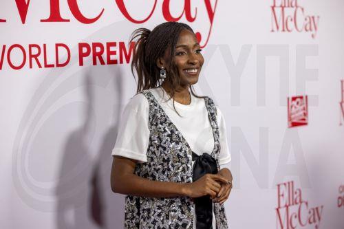 epa12582050 US actor Ayo Edebiri arrives at the red carpet for the world premiere of the film 'Ella McCay' at the El Capitan Theatre in Los Angeles, California, USA, 09 December 2025.  EPA/JILL CONNELLY