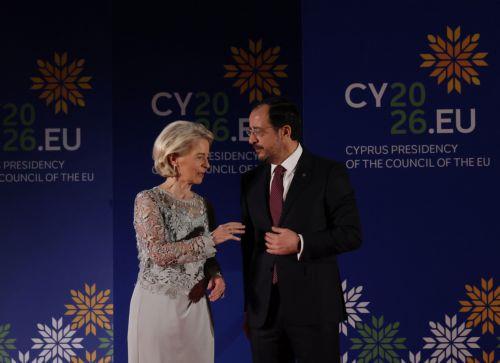 Ο Πρόεδρος της Δημοκρατίας Νίκος Χριστοδουλίδης υποδέχεται τους ηγέτες κρατών, τους εκπροσώπους κυβερνήσεων και τους επικεφαλής θεσμών της Ευρωπαϊκής Ένωσης (ΕΕ) στην Τελετή Έναρξης Κυπριακής Προεδρίας του Συμβουλίου της ΕΕ, Λευκωσία 7 Ιανουαρίου 2026. ΚΥΠΕ/ΚΑΤΙΑ ΧΡΙΣΤΟΔΟΥΛΟΥ
