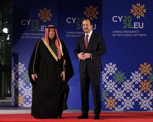 Ο Πρόεδρος της Δημοκρατίας Νίκος Χριστοδουλίδης υποδέχεται τους ηγέτες κρατών, τους εκπροσώπους κυβερνήσεων και τους επικεφαλής θεσμών της Ευρωπαϊκής Ένωσης (ΕΕ) στην Τελετή Έναρξης Κυπριακής Προεδρίας του Συμβουλίου της ΕΕ, Λευκωσία 7 Ιανουαρίου 2026. ΚΥΠΕ/ΚΑΤΙΑ ΧΡΙΣΤΟΔΟΥΛΟΥ