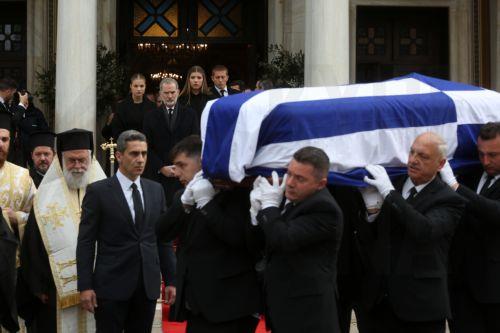 epa12661498 The coffin containing the remains of Princess Irene is being carried out of the Metropolitan Cathedral of Athens after the end of the funeral service, Athens, Greece, 19 January 2026. Princess Irene, the younger sister of Queen Sofia of Spain and of the former King Constantine, died aged 83 on 15 January in Madrid. Her funeral was held on...
