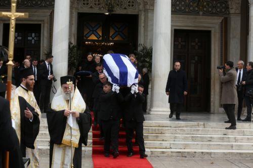epa12661507 The coffin containing the remains of Princess Irene is being carried out of the Metropolitan Cathedral of Athens after the end of the funeral service, Athens, Greece, 19 January 2026. Princess Irene, the younger sister of Queen Sofia of Spain and of the former King Constantine, died aged 83 on 15 January in Madrid. Her funeral was held on...