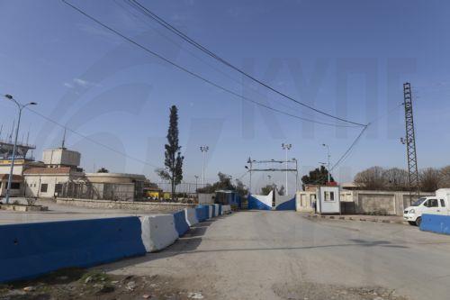 epa12685030 An entrance to Al-Qamishli airbase, northeast Syria, 27 January 2026. According to the Britain-based war monitor Syrian Observatory for Human Rights (SOHR) the Russian forces started to partially transport military and logistical equipment from their positions in Al-Qamishli to the military airbase in Latakia countryside.  EPA/AHMED MARDINLI