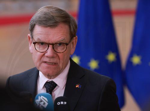 epa12690050 German Foreign Minister Johann Wadephul speaks to the press at the start of the EU Foreign Affairs Council in Brussels, 29 January 2026. EU Council EU foreign affairs chiefs convene to address international challenges, with discussions on the conflict in Ukraine and Middle East stability, touching on EU considerations of additional restrictive...