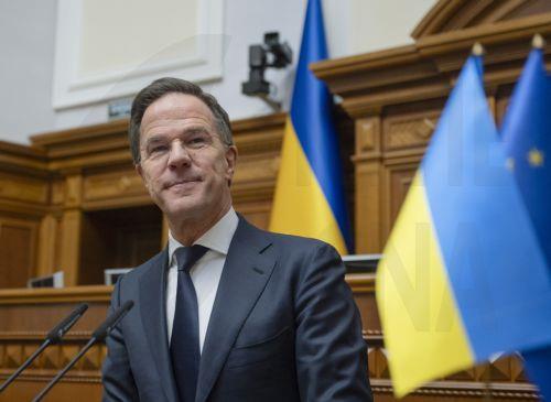 epa12702057 North Atlantic Treaty Organization (NATO) Secretary General Mark Rutte addresses lawmakers in the Ukrainian Parliament in Kyiv, Ukraine, 03 February 2026, amid the Russian invasion.  EPA/ANDRII NESTERENKO