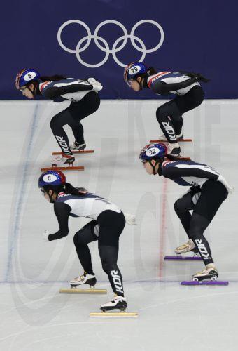 epa12703629 South Korean short track speed skaters train at the Milano Ice Skating Arena ahead of the Milano Cortina 2026 Winter Olympic Games in Milan, Italy, 03 February 2026.  EPA/YONHAP SOUTH KOREA OUT