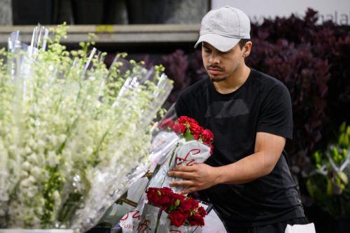 epa12732891 A person buys flowers ahead of Valentine's Day at the Sydney Flower Markets in Sydney, Australia, 13 February 2026.  EPA/BIANCA DE MARCHI AUSTRALIA AND NEW ZEALAND OUT