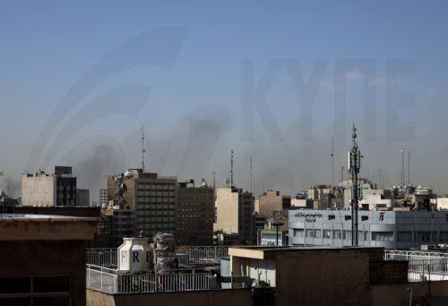 epa12782926 ​Smoke rises in central Tehran after Israel attack, 28 February 2026. Israel launched an attack on Iran on 28 February 2026, described as a "preemptive strike" by Israeli Defence Minister Israel Katz.  EPA/ABEDIN TAHERKENAREH