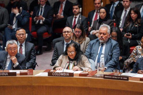 epa12785593 Permanent Representative of Colombia to the United Nations, Leonor Zalabata Torres speaks during an emergency session of UN Security Council on Iran in New York, New York, USA, 28 February 2026, following joint Israel-US military strikes targeting multiple locations in Iran in the early hours of 28 February 2026.  EPA/OLGA FEDOROVA