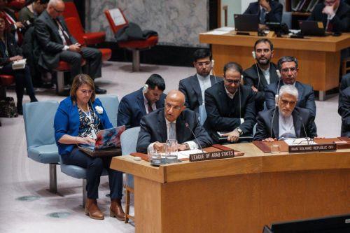 epa12785618 Permanent Observer for the League of Arab States to the United Nations Maged Abdelfattah Abdelaziz speaks during an emergency session of UN Security Council on Iran in New York, New York, USA, 28 February 2026, following joint Israel-US military strikes targeting multiple locations in Iran in the early hours of 28 February 2026.  EPA/OLGA...