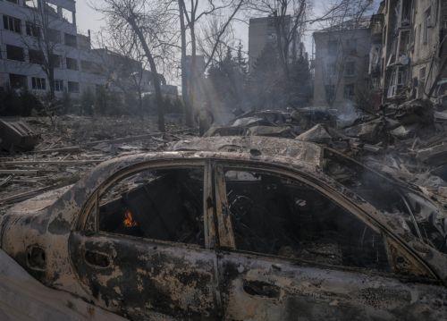 epa12790490 A handout photo made available by the press service of the 93rd 'Kholodnyi Yar' Separate Mechanized Brigade of the Ukrainian Armed Forces shows damage in a destroyed residential area following a Russian strike in the frontline city of Druzhkivka, Donetsk region, eastern Ukraine, 02 March 2026. At least five people were killed - three in...