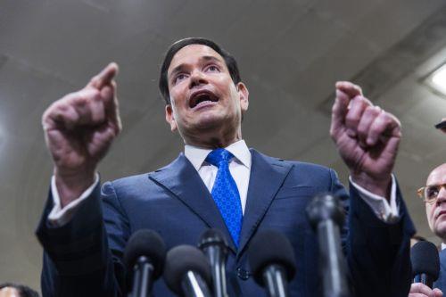 epa12792905 US Secretary of State Marco Rubio speaks to the media about Iran before a classified briefing with lawmakers at the US Capitol in Washington, DC, USA, 03 March 2026. Iran is warning of an escaped conflict in response to a joint US-Israeli military campaign that began 28 February and that has toppled Iran's leadership.  EPA/JIM LO SCALZO