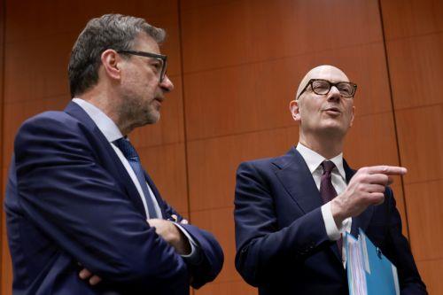 epa12807340 Italian Economy and Finance Minister Giancarlo Giorgetti (L) and French Finance Minister Roland Lescure (R) attend a Eurogroup finance ministers meeting in Brussels, Belgium, 09 March 2026. Ministers were to discuss macroeconomic developments in the euro area, assess the Belgian draft budgetary plan for 2026, and discuss energy prices and the...
