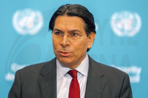 epa12811831 Israel's representative to the United Nations, Danny Danon, speaks during a press stakeout as part of a United Nations Security Council (UNSC) meeting called to address the ongoing conflict in the Middle East, at the UN headquarters in New York, New York, USA, 11 March 2026.  EPA/OLGA FEDOROVA