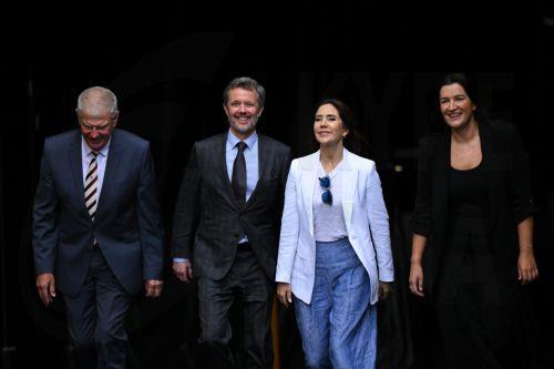 epa12826606 (L-R) MCC President Fred Oldfield, Denmark's King Frederik X and Queen Mary and AFL Executive General Manager, Laura Kane arrive to a visit at the MCG in Melbourne, Australia, 17 March 2026. The royal couple is visiting Australia from 14 March until 19 March 2026.  EPA/JAMES ROSS AUSTRALIA AND NEW ZEALAND OUT