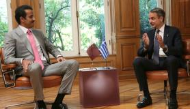 O Πρωθυπουργός της Ελλάδας συναντάται με τον Εμίρη του Κατάρ