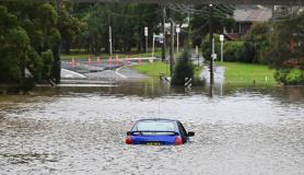 Πλημμύρες στο Lansvale στο Δυτικό Σύδνεϋ, Αυστραλία