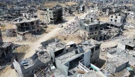 Η κατεστραμμένη πόλη Χαν Γιουνίς στη Λωρίδα της Γάζας