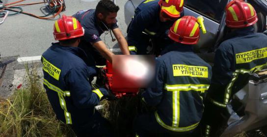 Απεγκλωβίστηκε οδηγός έπειτα από τροχαίο