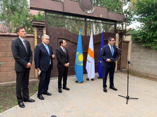 Cyprus Embassy in Astana inaugurated, FMs speak of milestone in bilateral ties
