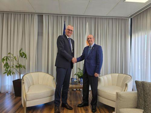 Cyprus Finance Minister meets EIB Vice-President Marek Mora in Nicosia