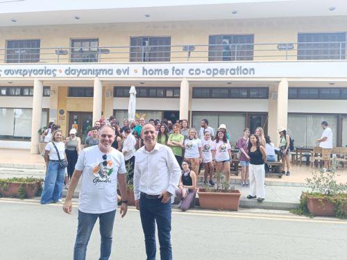 Dozens of Greek Cypriot and Turkish Cypriot volunteers clean Nicosia Venetian walls
