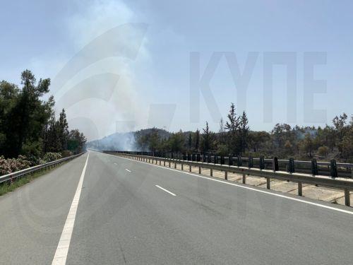 Κάηκαν ξερά χόρτα από πυρκαγιά κοντά στον κυκλικό κόμβο Ριζοελιάς