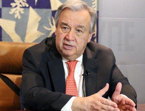 Αποφασισμένος για επανεκκίνηση συνομιλιών στο Κυπριακό, δηλώνει ο ΓΓ ΟΗΕ