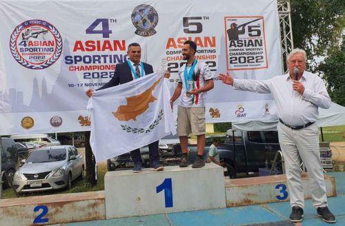 Cypriot shooter wins gold, silver and bronze medals in Asian championships