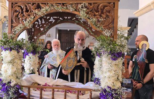 Children and young people decorate the Epitaph in Rizokarpaso again this year [VIDEO]