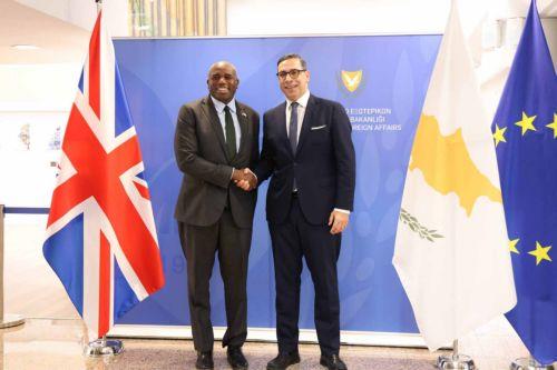 Kombos-Lammy discuss Cyprus issue, bilateral ties, Cyprus EU Presidency and Middle East