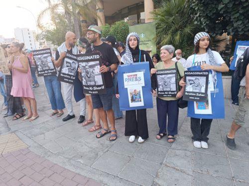 Silent protest takes place in Nicosia for journalists killed in Gaza
