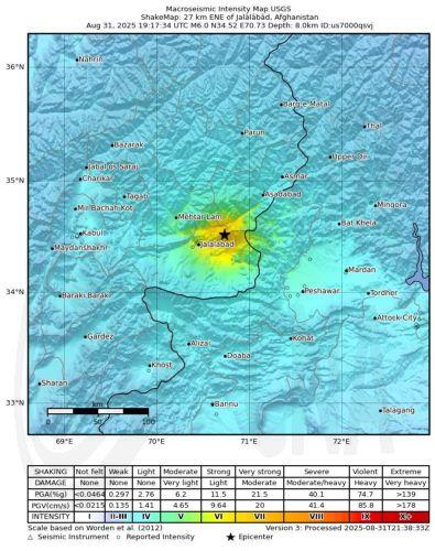 Ξεπερνούν τους 800 οι νεκροί από το σεισμό στο Αφγανιστάν, σύμφωνα με τις αρχές