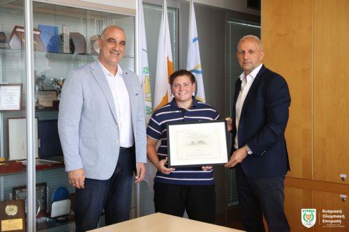 Την Υποτροφία Ολυμπιακής Προετοιμασίας του Α.Γ.Λεβέντη, παρέλαβε η Β. Σάββα