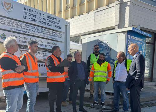 Επίσκεψη Βαφεάδη στο έργο στη Λεωφόρο Διγενή Ακρίτα