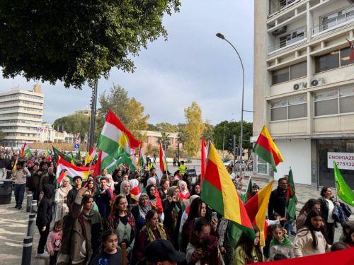 Μήνυμα συμπαράστασης στη Ροζάβα στάληκε σε συγκέντρωση στη Λευκωσία