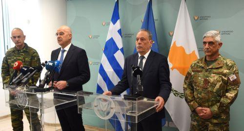 Cyprus and Greece Defence Ministers discuss tensions in the Middle East