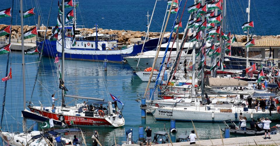 Ακτιβιστές του Sumud flotilla φτάνουν στην Κωνσταντινούπολη