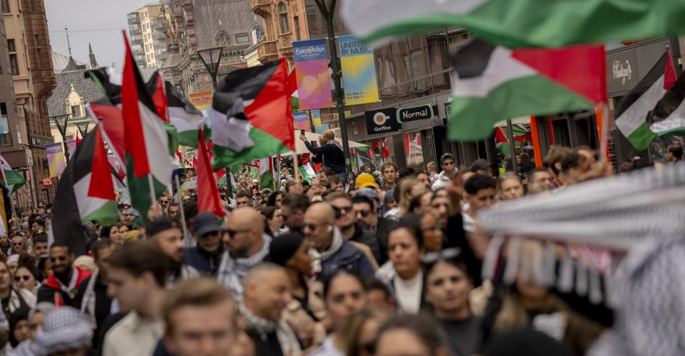 Διαδήλωση στο Μάλμε κατά της συμμετοχής του Ισραήλ στη Γιουροβίζιον