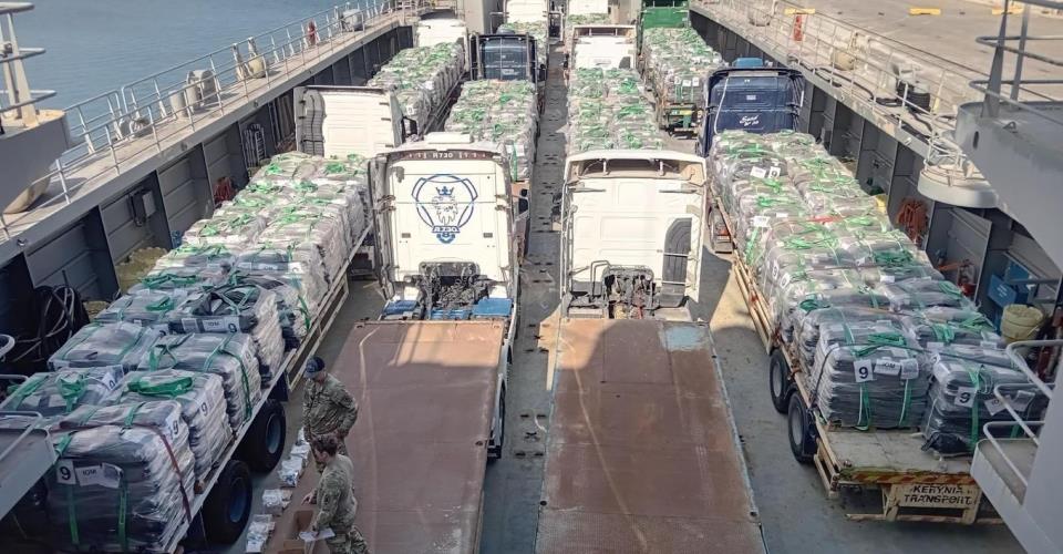 Έφτασαν στη Γάζα οι πρώτοι 600 τόνοι ανθρωπιστικής βοήθειας, είπε ο Λετυμπιώτης